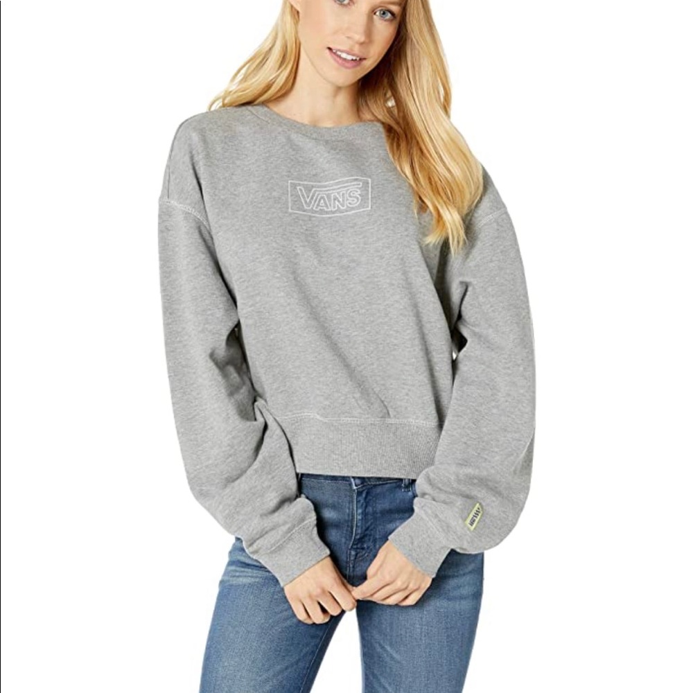 VANS After Dark Crew Women’s Hoodie Pullover Grey VN0A4BGBGRH - Picture 2 of 8